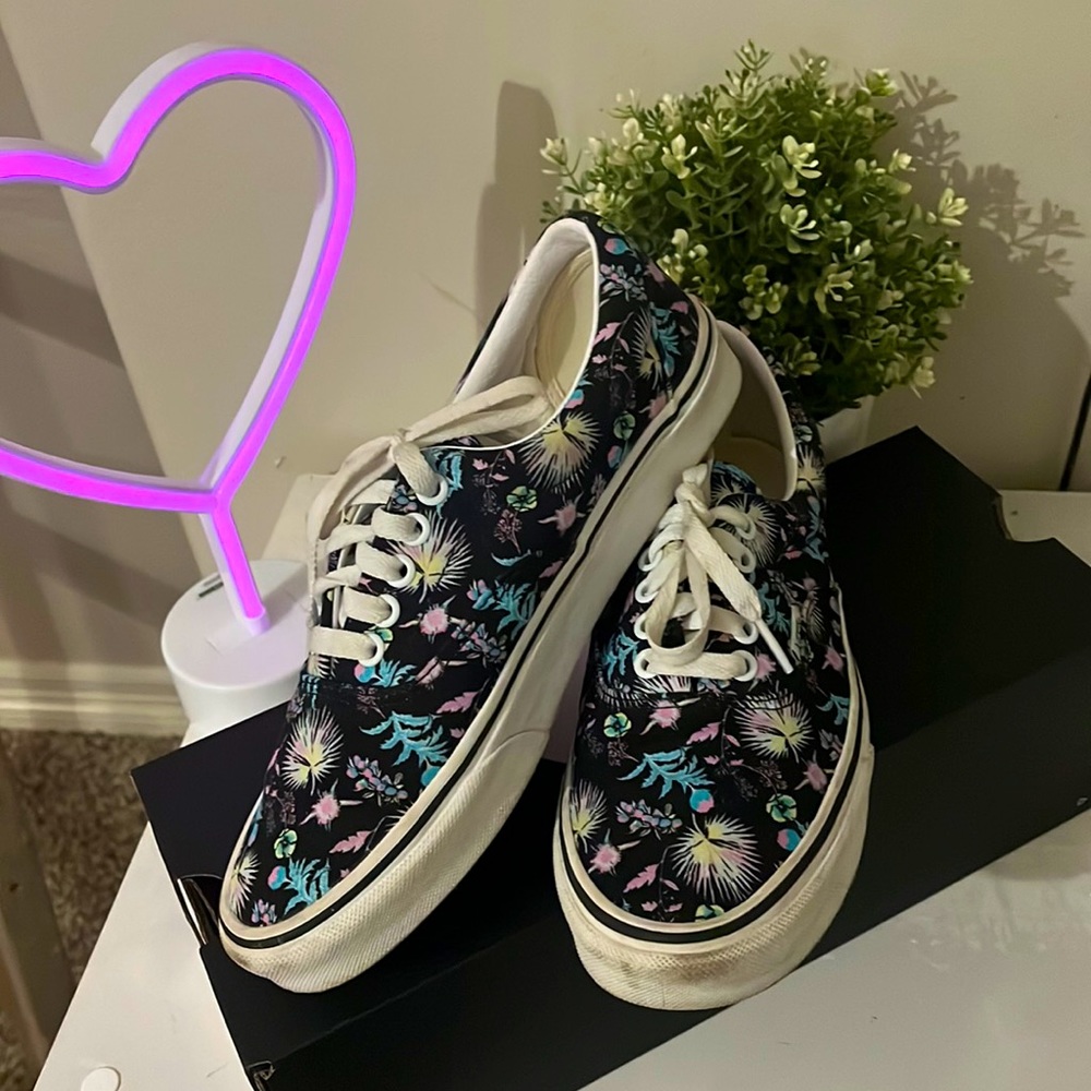 Floral custom vans